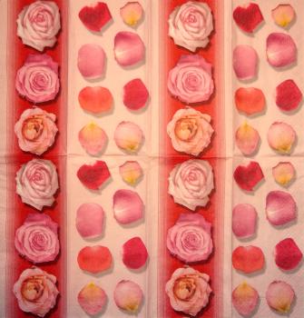ROS-0756 Roses - 4-ply - Handkerchief - SALE !